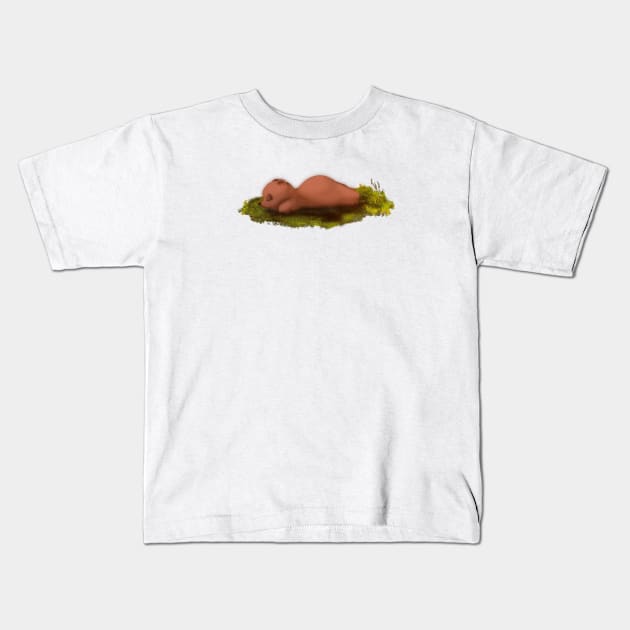 Sleepy Bear Kids T-Shirt by D-ArtiQ
